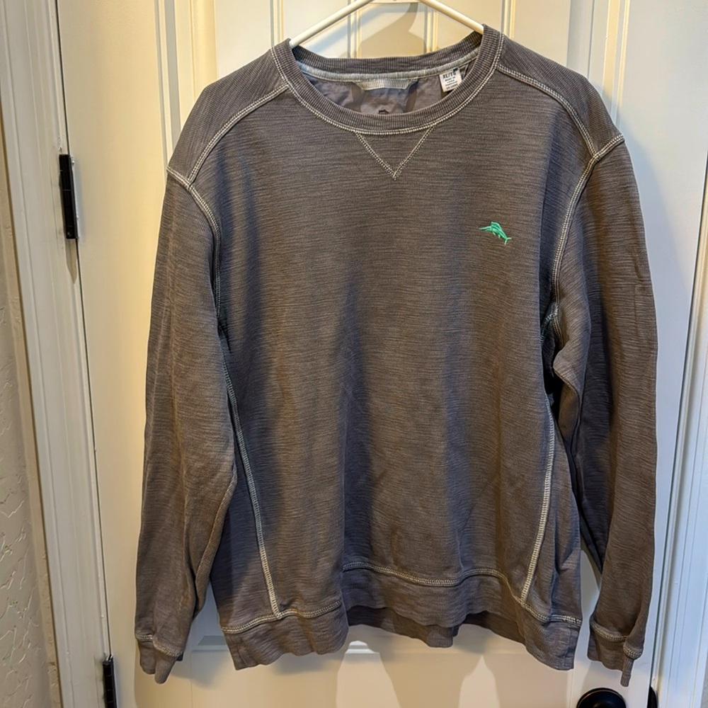Tommy Bahama Trinidad Crew Sweatshirt Men's XL Gray